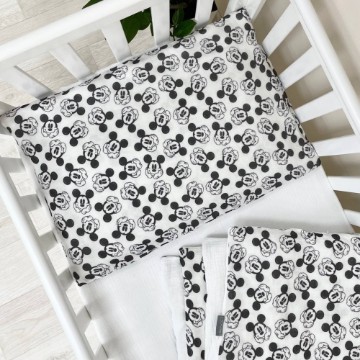 Set lenjerie patut bebe 3 piese Mickey